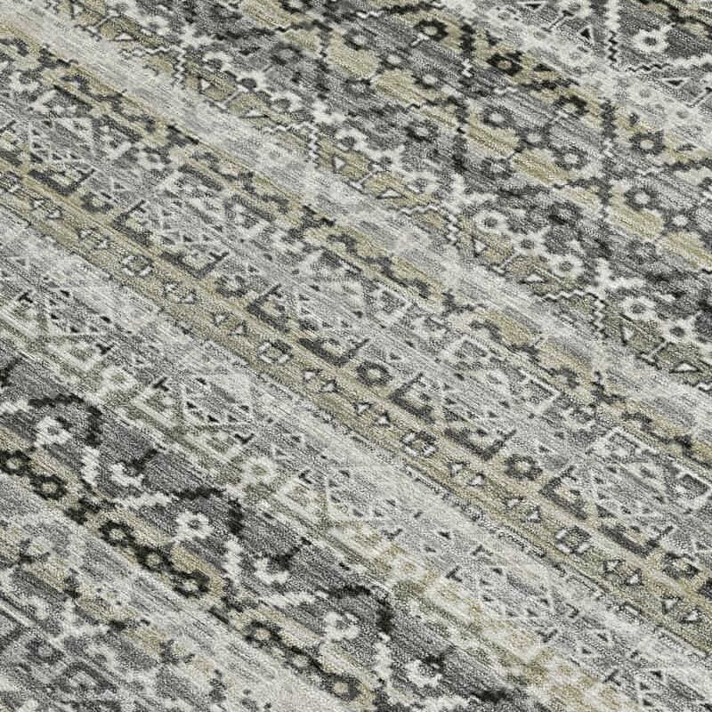 HomeRoots Striped Transitional Rectangle Outdoor Rug
