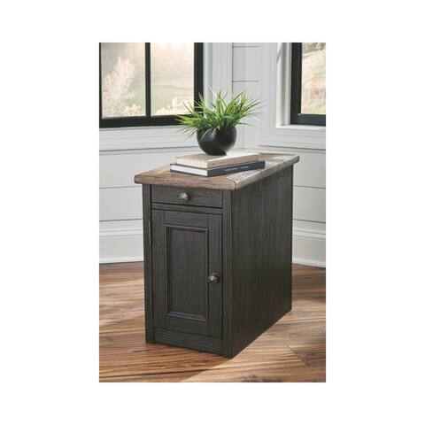 Signature Design by Ashley Tyler Creek Grayish Brown/Black Chairside End Table