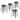 Gymax 24'' Metal Bar Stools Set of 4 w/ Square Seat Patio Bar Stools
