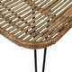 preview thumbnail 4 of 6, Braided Beige Rattan Chair with Black Metal Frame
