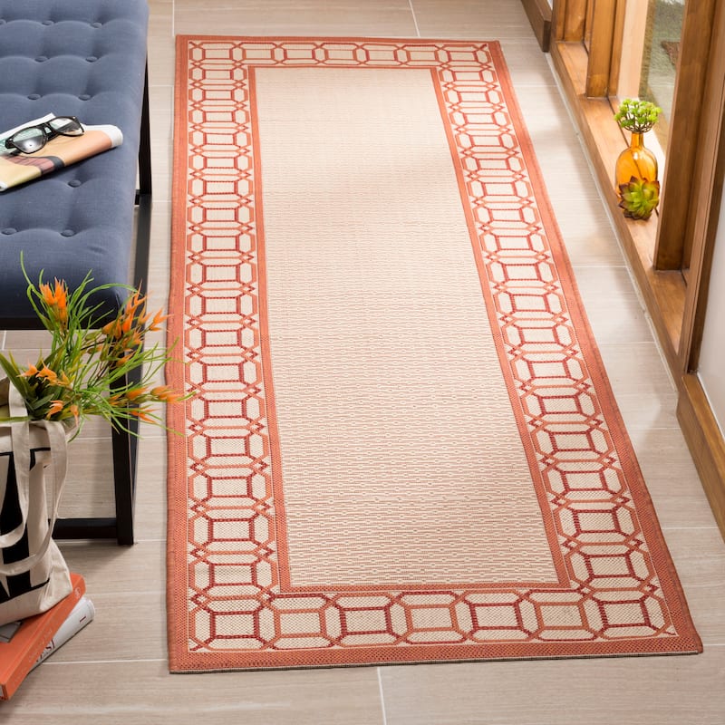 Martha Stewart by SAFAVIEH Facet Border Indoor/ Outdoor Waterproof Rug