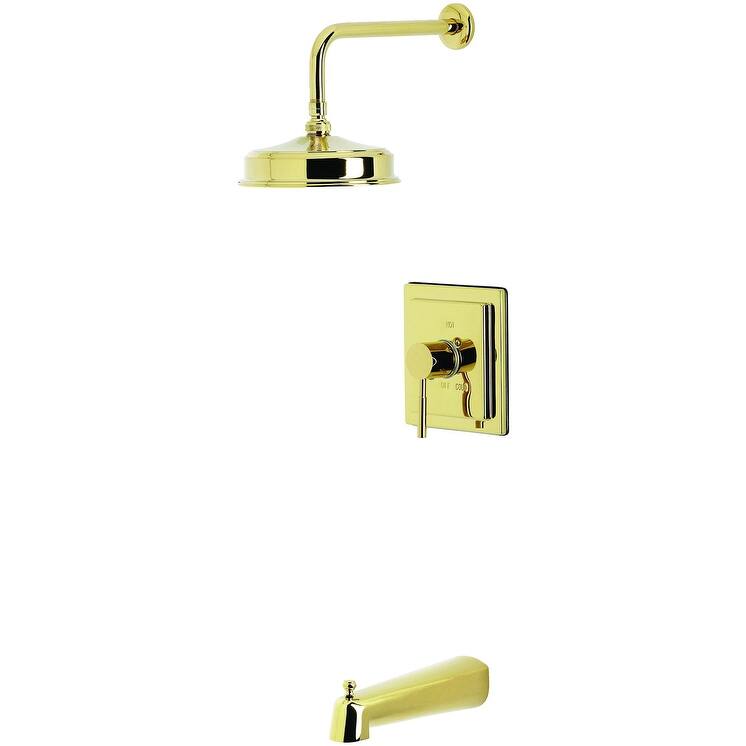 Kingston Brass KB589.DL Concord Tub and Shower Trim Package with 1.8 - Polished Brass
