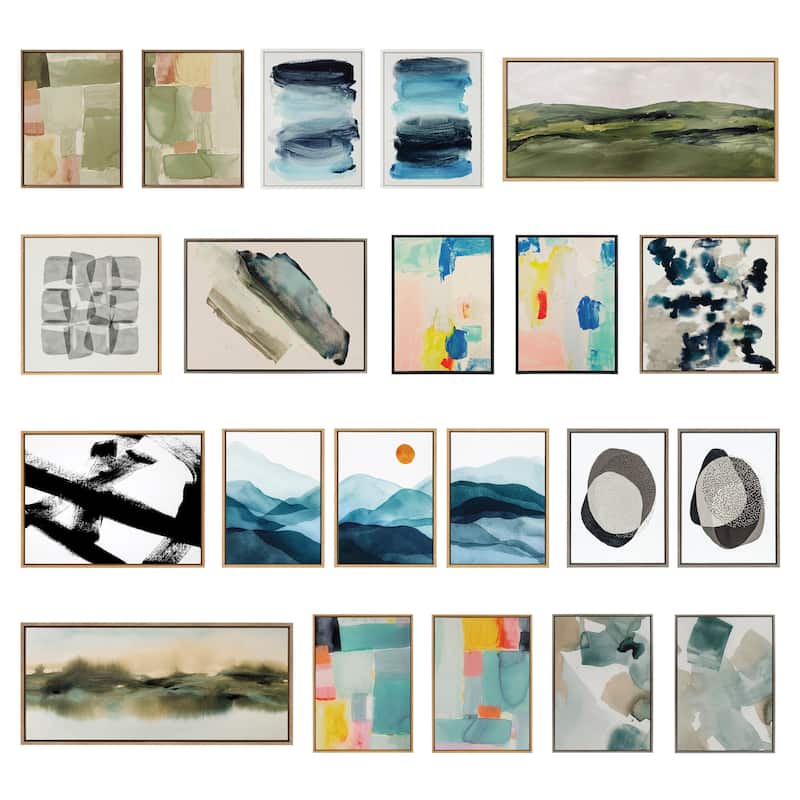 Kate and Laurel Sylvie Color I Framed Canvas Art Set by Amy Lighthall