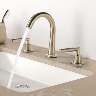 Two-Handle Widespread Bathroom Faucet In Brushed Gold