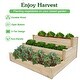 Kinbor 3-tier Wooden Raised Garden Bed, Elevated Garden Planter Box 