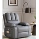 preview thumbnail 53 of 73, Oversized power recliner with heat, massage, 360 degrees swivel, and cup holder.