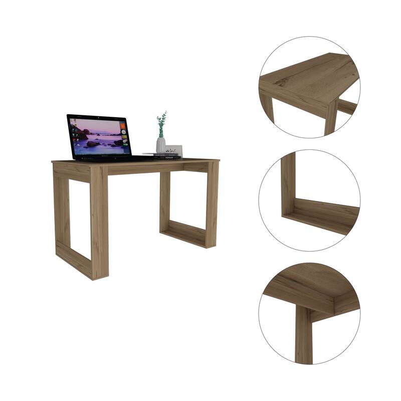 Lacey Rectangle Computer Desk Smokey Oak，High quality and durable