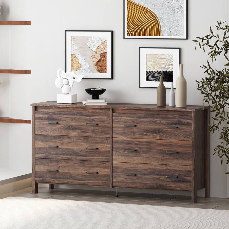 Olimont 6 Drawer Dresser by Christopher Knight Home - Medium Brown