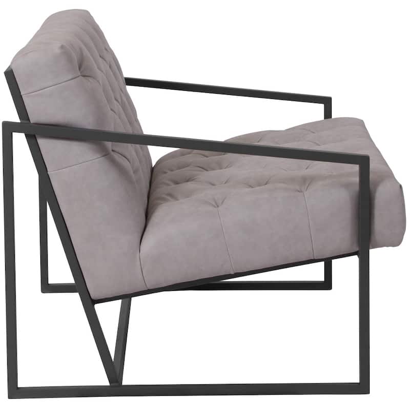 Upholstered Tufted Lounge Chair - 29"W x 31.75"D x 27.5"H