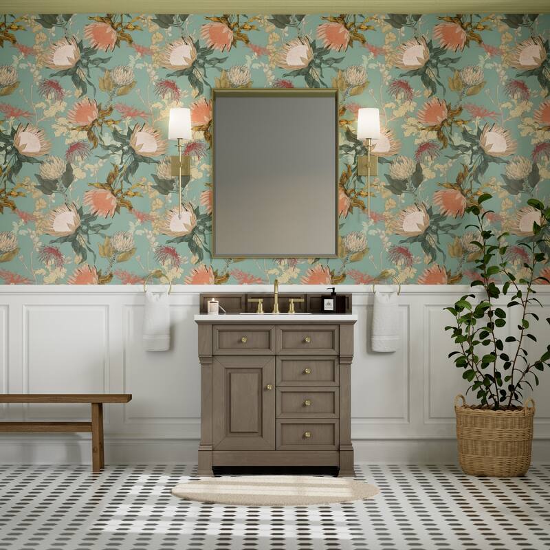 Brookfield 36" Single Vanity, Pecan