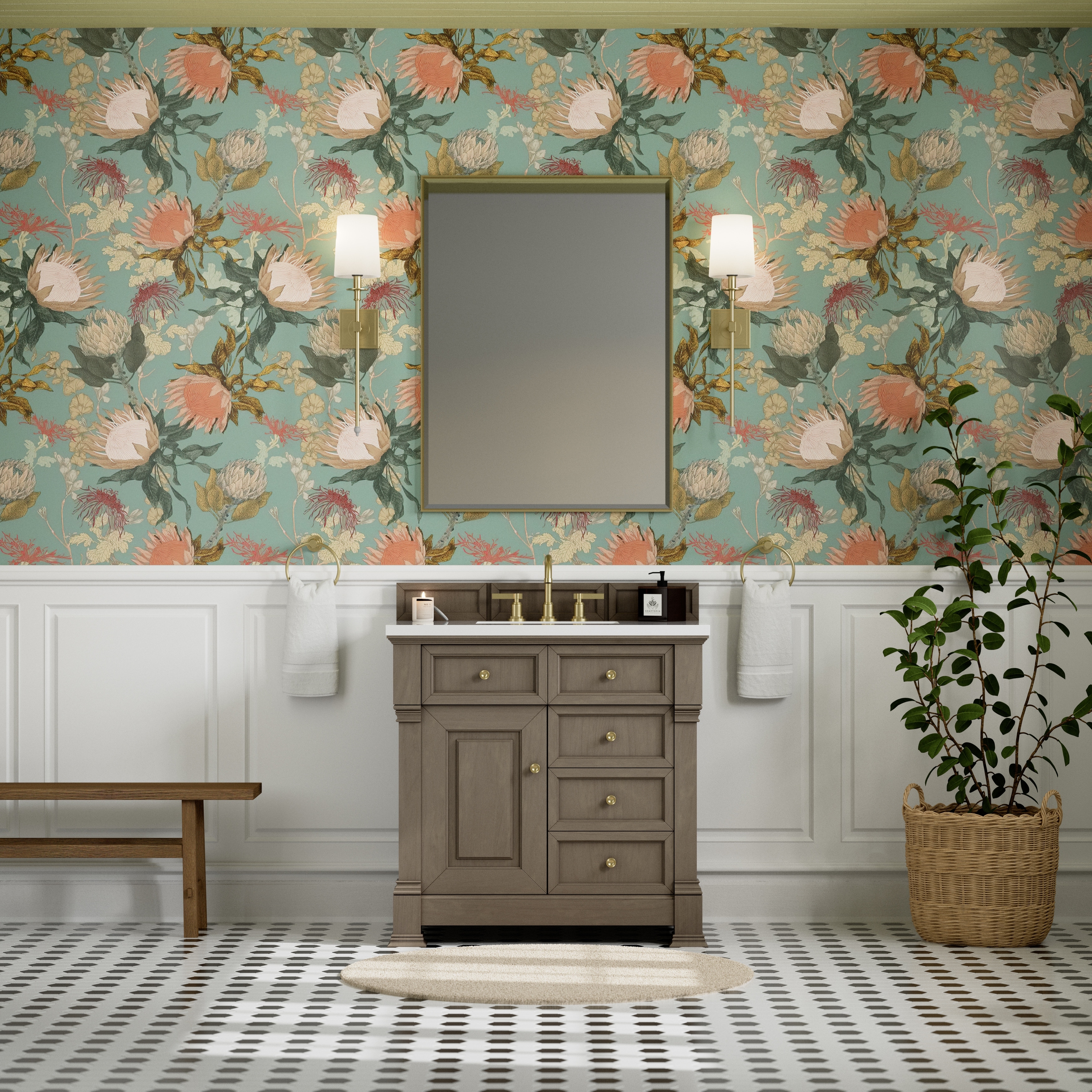 James Martin Vanities Brookfield 36" Single Vanity, Pecan