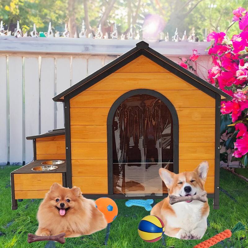 Wearable and Strong Dog House for Playground - Natural