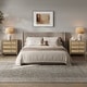 preview thumbnail 28 of 37, Set of 2 Farmhouse Style Nightstands with 3 Drawers
