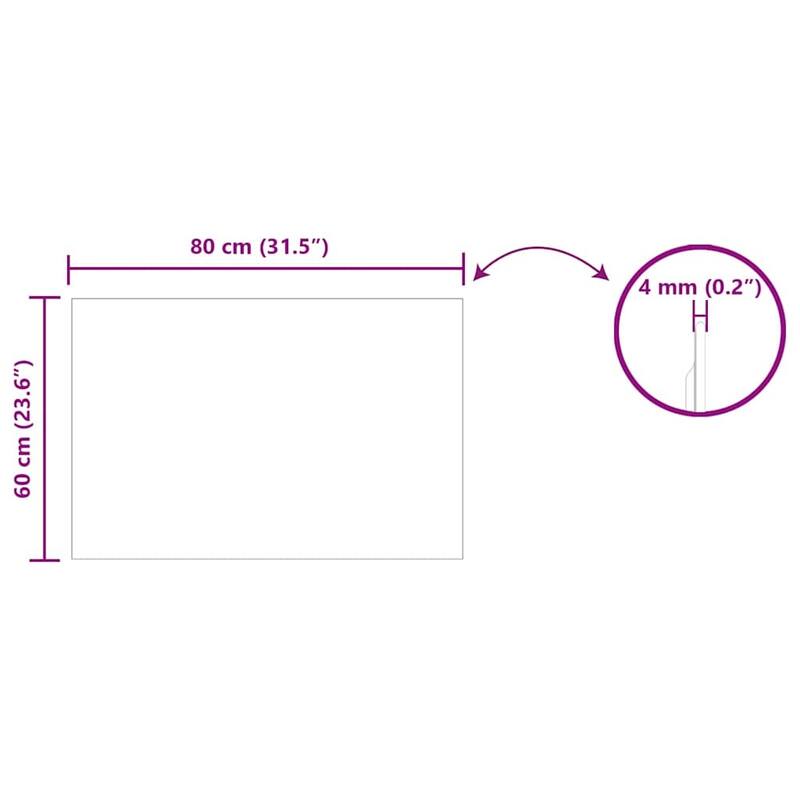 vidaXL Wall Mirror Square 15.75 x 15.75 in Tempered Glass