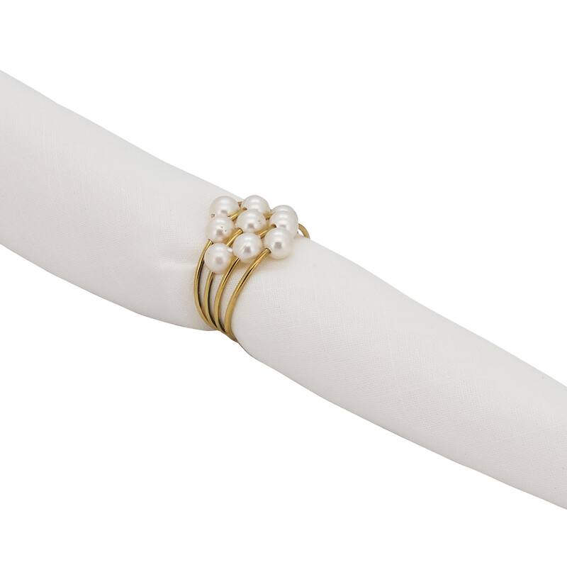 Pearl Design Napkin Rings (Set of 4)