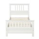 preview thumbnail 4 of 6, Twin Wood Platform Bed with High Headboard and Footboard for Elegant Bedroom Decor