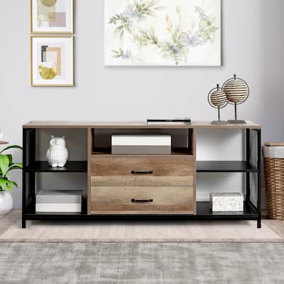 Ledel 55-inch Industrial TV Stand with Drawers and Shelves for TVs Up To 60"