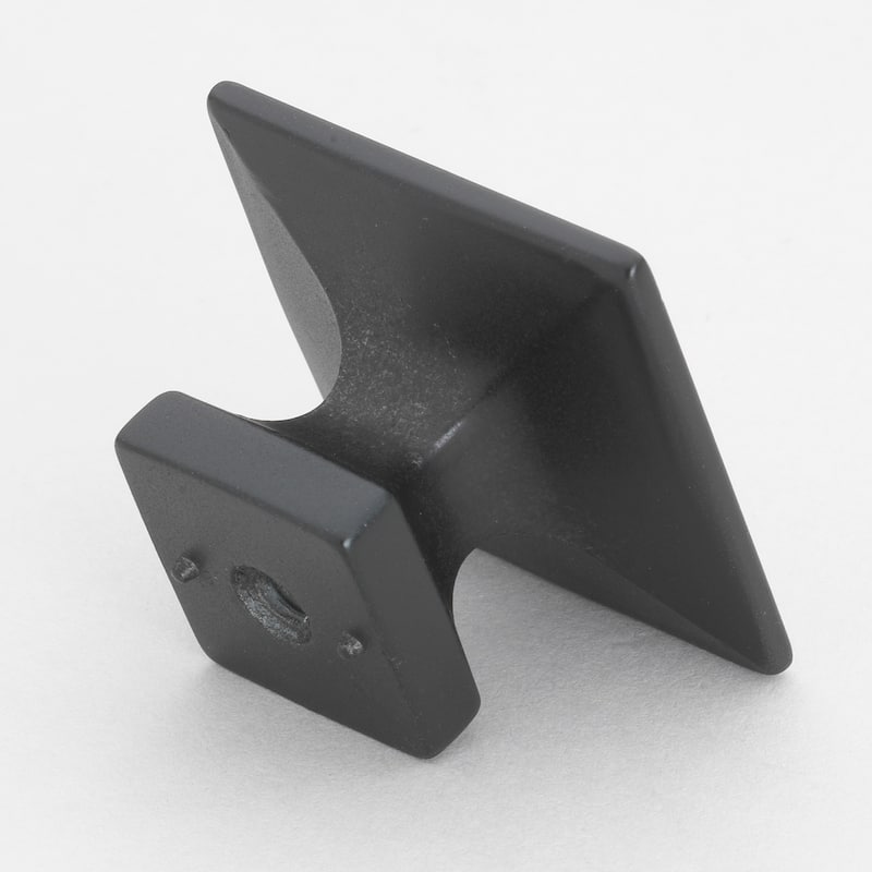 GlideRite 5-Pack 1-3/8 in. Matte Black Modern Square Cabinet Knobs - Matte Black