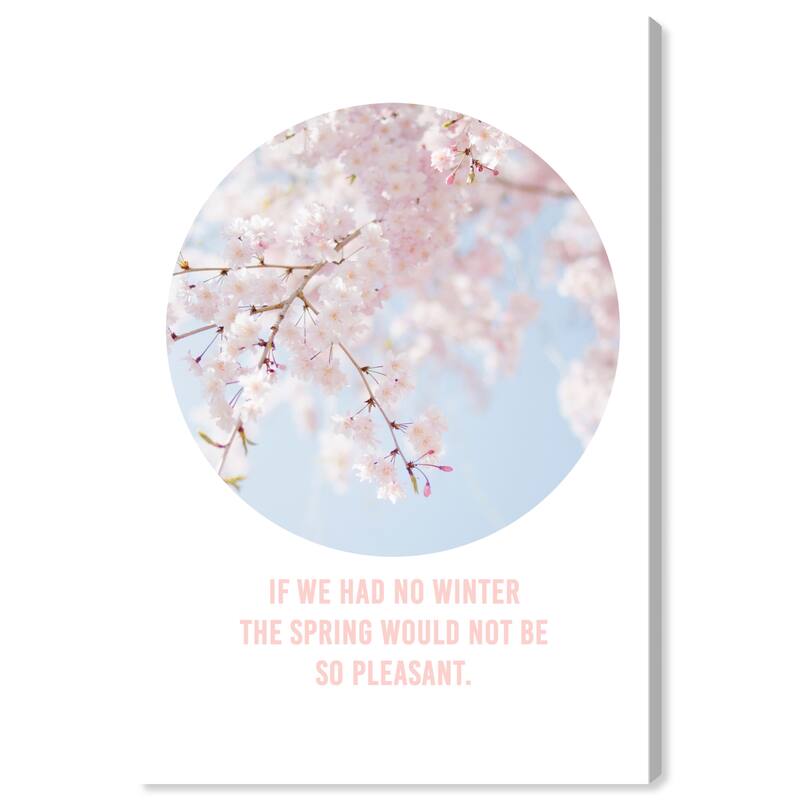Wynwood Studio Prints Floral and Botanical No Spring No Winter Pink and Light Blue Global Wall Art Canvas Print