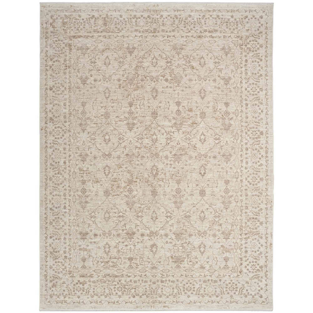 Nourison Shadows Indoor only Ivory Grey Persian Area Rug