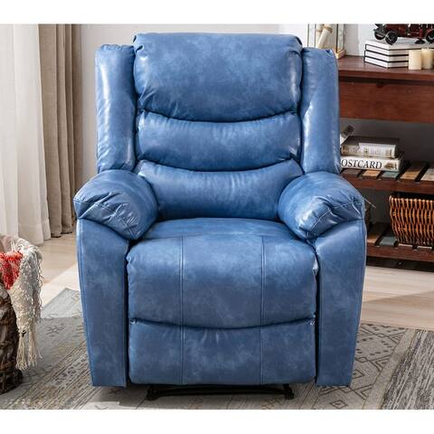 Prelife Breathable Faux Leather Manual Recliner Chair