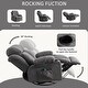preview thumbnail 4 of 6, Grey Swinging Recliner Massage Sofa with USB, 2 Cup Holders, and 360° Rotation, Heating Function