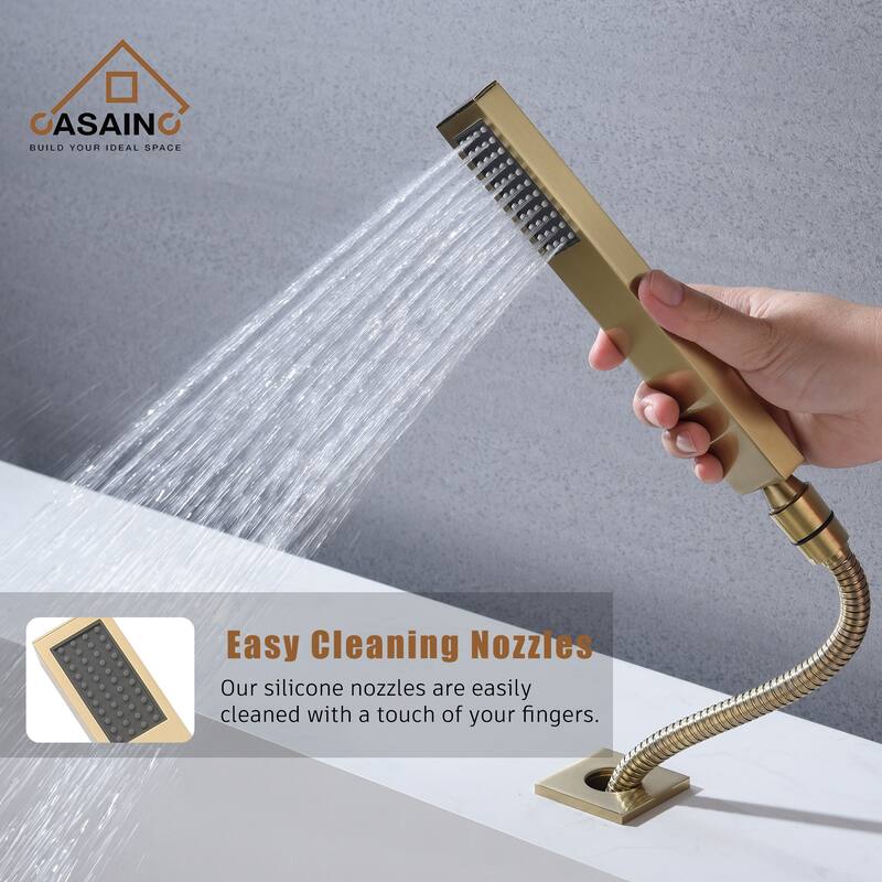 5 hole Bathtub Faucet With Handheld Shower Head