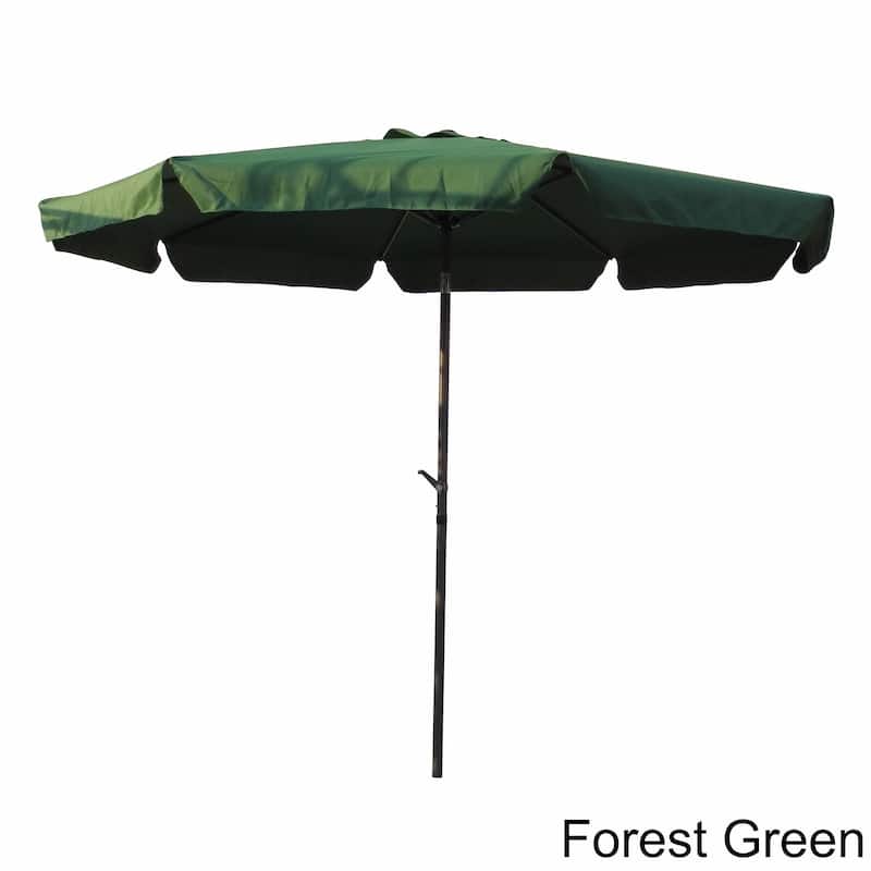 St. Kitts All-weather Tilting 10-foot Patio Umbrella - Forest Green