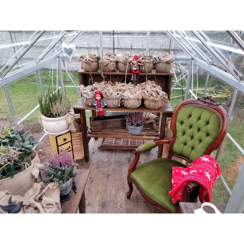 Harmony 6 ft. Silver & Grey /Clear DIY Greenhouse Kit