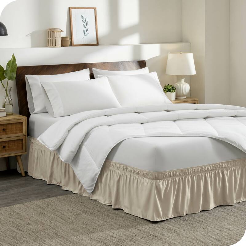 Bare Home Adjustable Wrap Around Bed Skirt