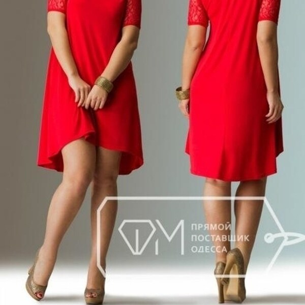 red summer dress plus size