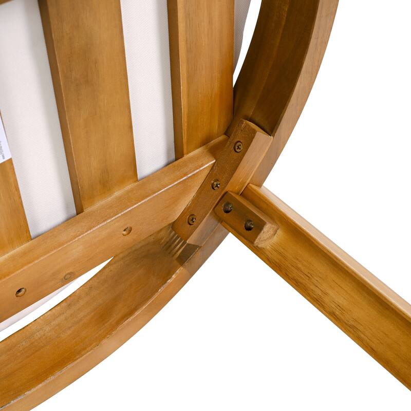 Christopher Knight Home - Willowcrest Outdoor Acacia Wood 5-Piece Dining Set with Cushioned Armchairs