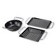 preview thumbnail 1 of 7, Permasteel Black Porcelain Enameled 3-piece Grilling Basket Set