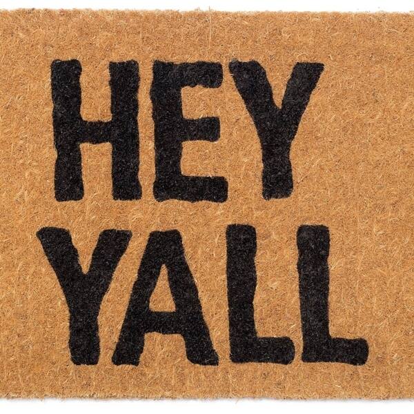 Shop Fab Habitat Hey Yall Doormat 18 X 30 Extra Thick Handwoven