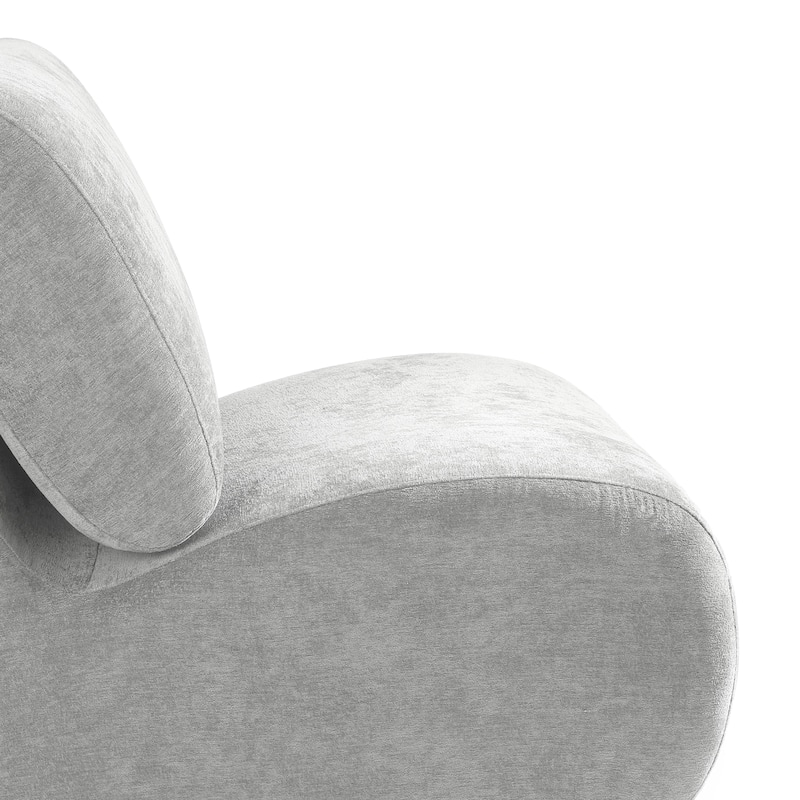 UIXE 33" Swivel Upholstered Aceent Chair Comfy Slipper Chair
