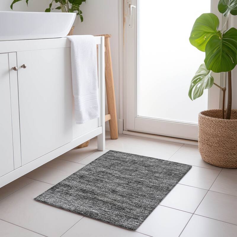 Premium Washable Super Soft Solid Ombre Mayfield Rug - Gray - 1' 8" x 2' 6" - Rectangle