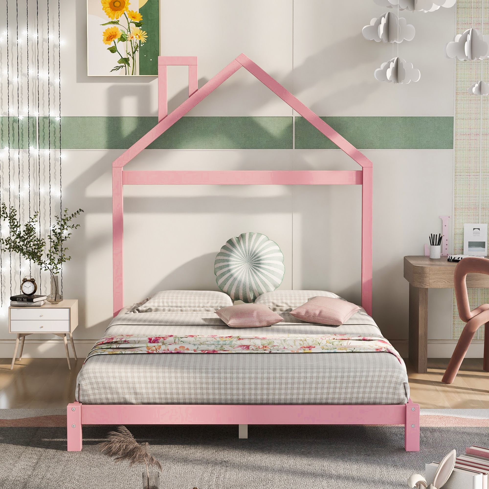 Full size headboard for little girl discount