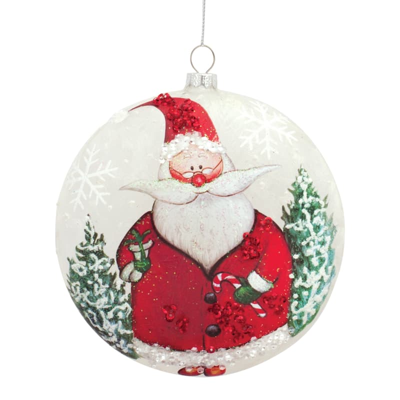 Santa Disc Ornament (Set of 6)