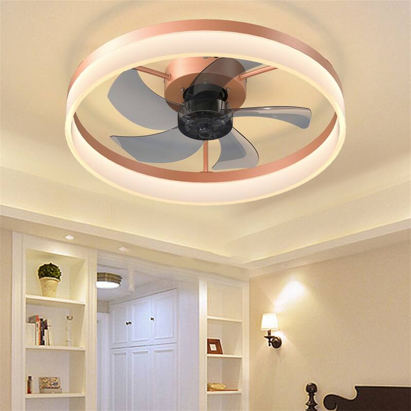 Ceiling Fans with Lights and Remote - Rose Gold