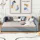 preview thumbnail 14 of 22, Queen Size & Twin XL Size Upholstered Platform Bed,Mother & Child Bed