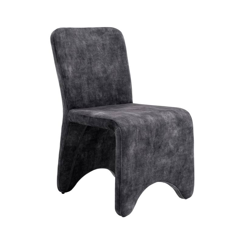 Modrest Ditka Modern Grey Velvet Dining Chair (Set of 2)