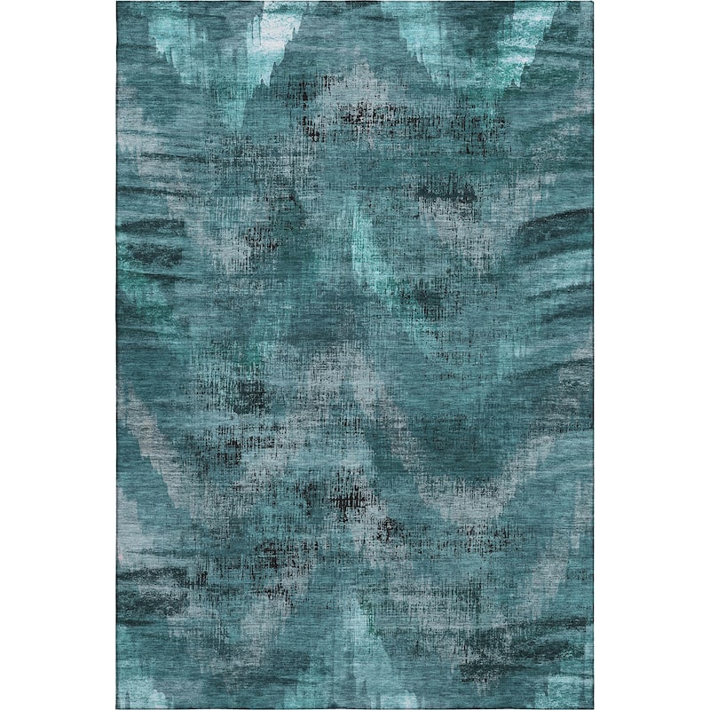 Premium Washable Super Soft Brushstrokes Modern V Mayfield Rug