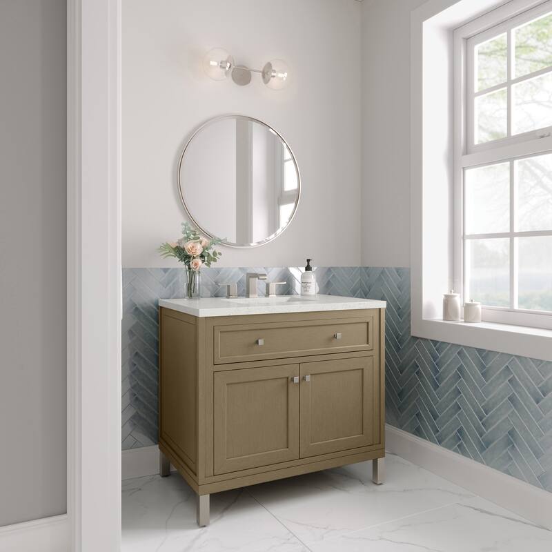 Chicago 36" Single Vanity, Walnut Whisper