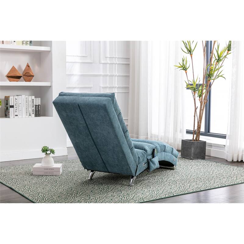 Linen Long Lounger Backrest Adjustable Sofas Ergonomically Massage Chair