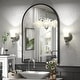 preview thumbnail 1 of 16, Arched Black Aluminum Alloy Framed French Cleat Mounted Wall Decor Bathroom Vanity Mirror with 5-Year Warranty 24x36