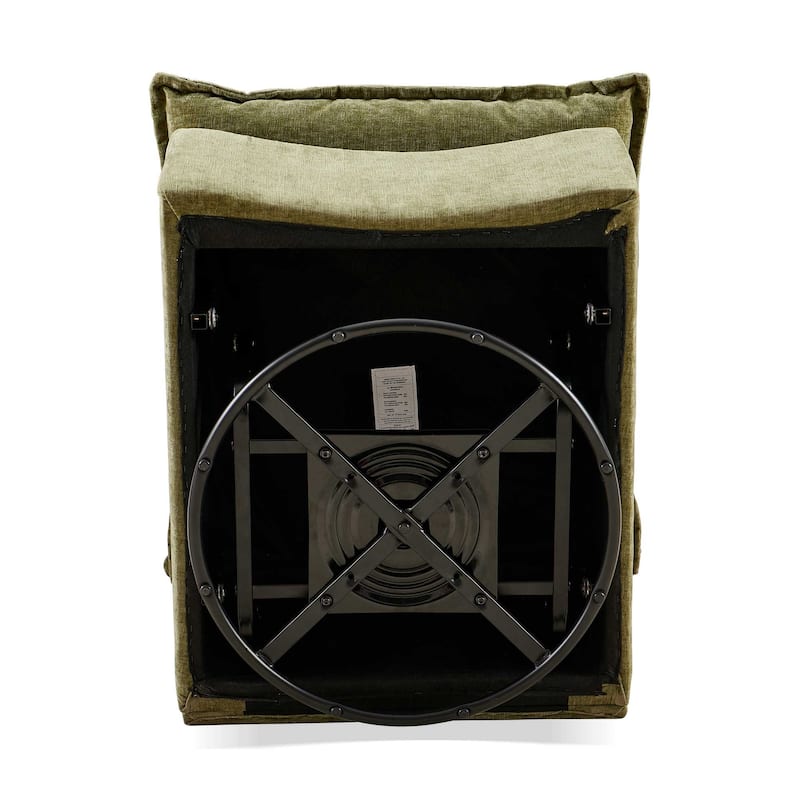 Chenille 360° Swivel Detachable Sofa Chair with Metal Base