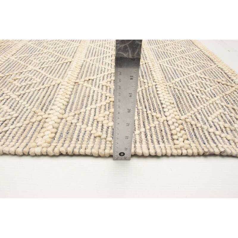 ECARPETGALLERY Braid weave Sienna Cream Wool Rug - 4'11 x 7'10