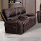 Faux Leather Reclining Sofa Couch Loveseat Sofa for Living Room - On ...