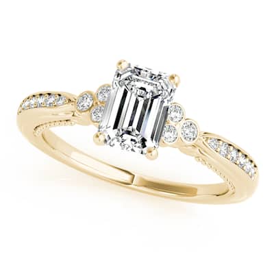 Auriya 14k Yellow Gold Lab Grown Emerald Diamond Engagement Ring 0.50 to 5.00 ct. tw. (F-G VS)