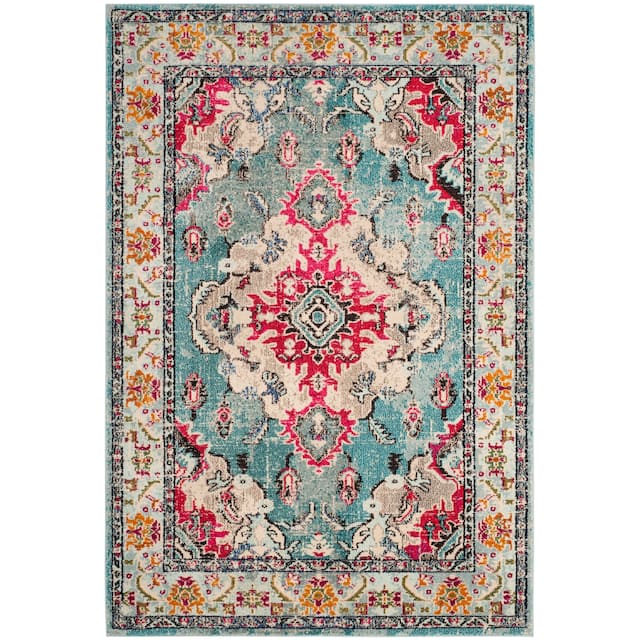 SAFAVIEH Monaco Lillie Boho Medallion Distressed Area Rug